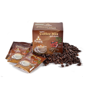 Cafea instant Coffee Mix Ayura cu ginseng, ganoderma, moringa si Q10, 10 plicuri x 4.5 g
